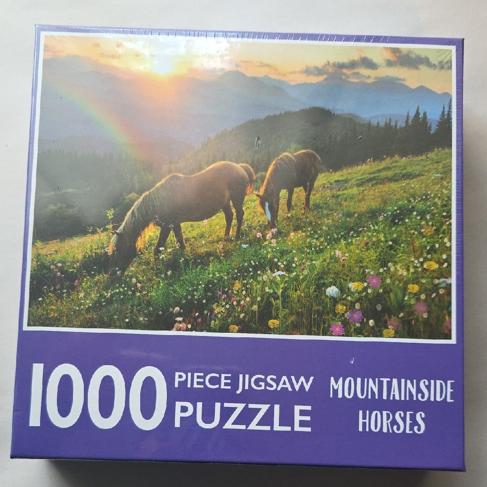 Mountainside Horses Jigsaw Puzzle NWT